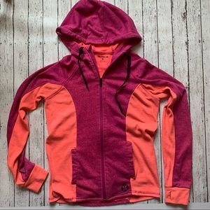 Hurley Zip Hoodie - Neon Orange Pink XS - Dri Fit